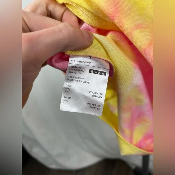 ELODIE TIE DYE CREW NECK T-SHIRT DRESS Size Small NWT - Picture 11 of 17